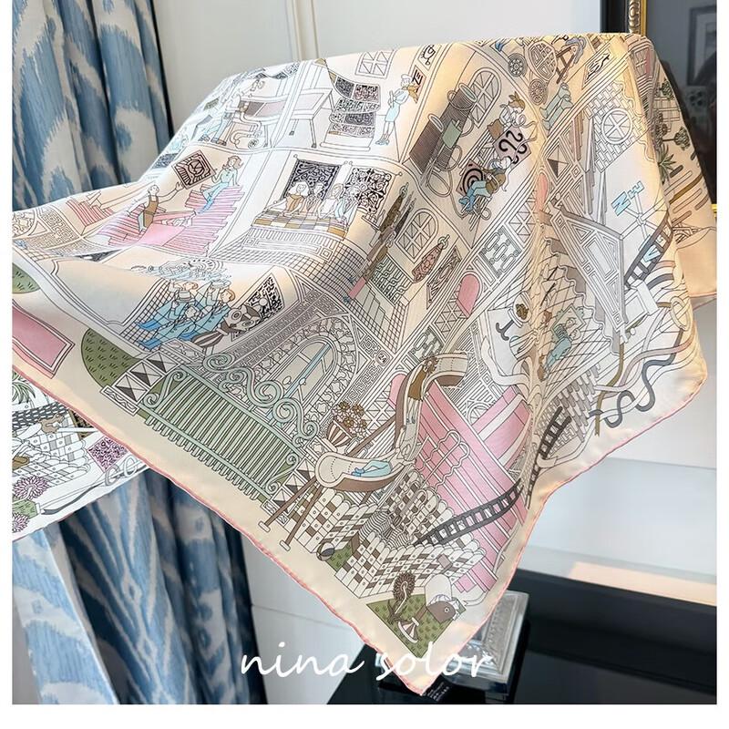 NINA SOLOR Heavy Twill Silk Scarf