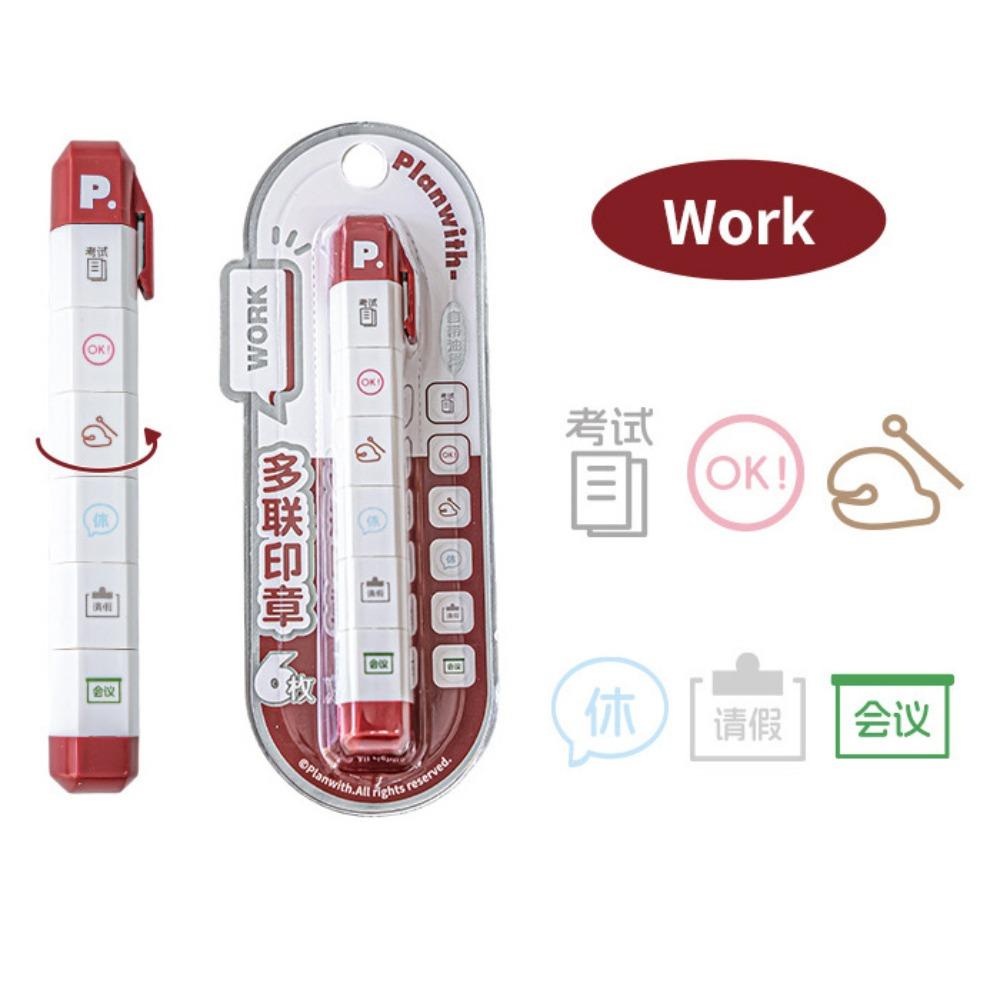 Tecknad sigillpenna självbläckande dagbokssigill söt att-göra-lista journalstämpel barngåva skolbrevpapper