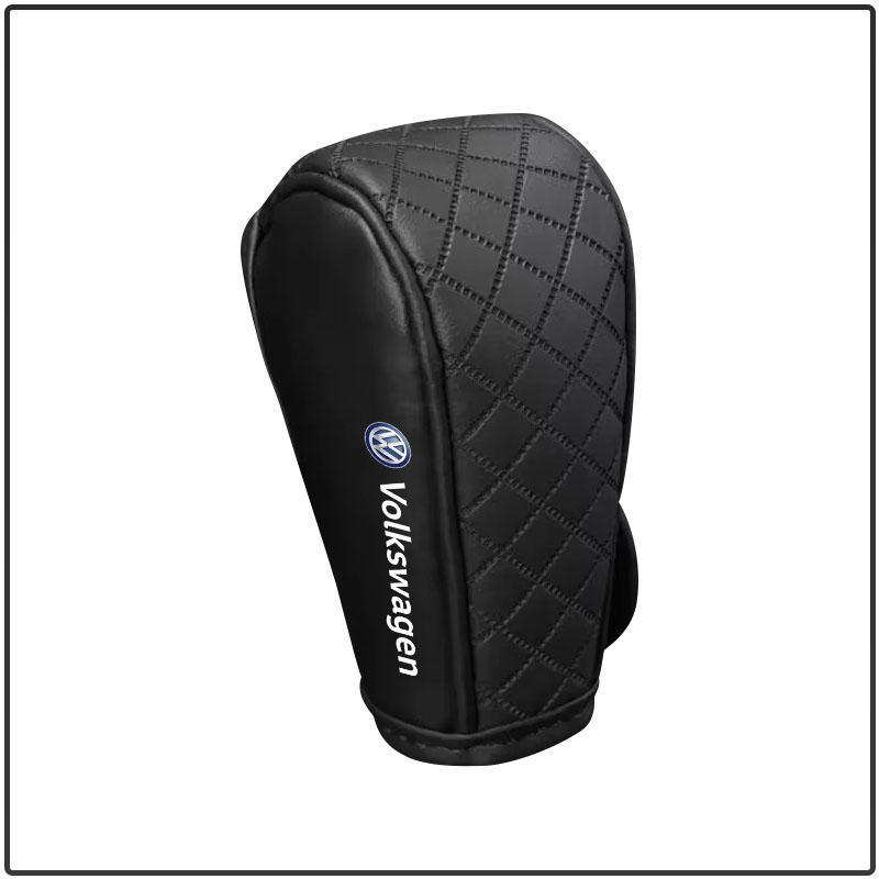 Auto Schalthebelabdeckung PU Leder Schalthebelabdeckung Getriebe Schalthebelknauf Schutz Für Volkswagen Touran Golf-4 5 6 7 Passat Polo MK4 Bora Altea