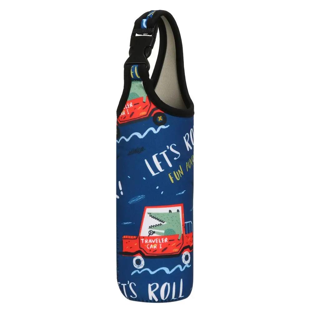 Cute Cartoon Cup Cover Kids Drinking Bottle Protective Cover Strap Lanyard Buckle Adjustable Plush Insulation Cup Case
