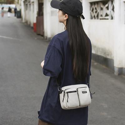 Outdoor Leisure Multi-pocket Canvas Messenger Bag Women's and Men's Simple Travel Nylon Single Shoulder Small Square Bag