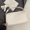 2025 new simple lychee pattern soft leather portable pillow bag women's casual versatile commuter style messenger bag