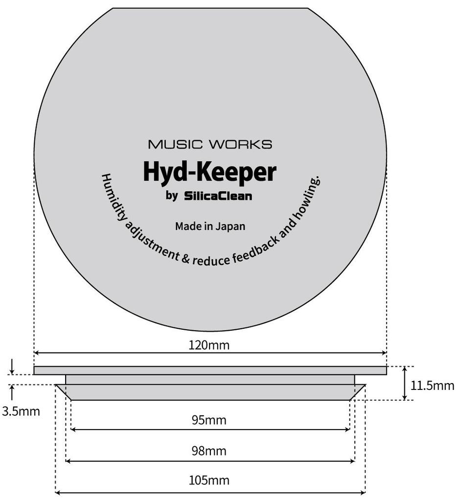 [Authentic] MUSIC WORKS Hyd-Keeper Acoustic Guitar Sound Hole Cover with Humidity Control, Odor Elimination, and Sound-Dampening Effects