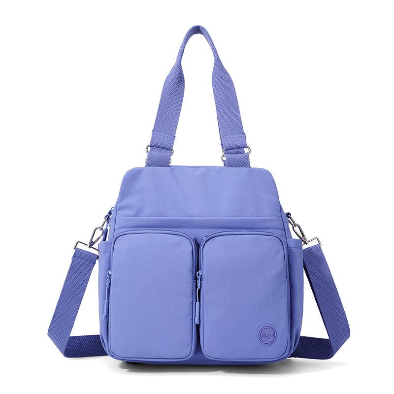Borsa a tracolla in nylon multitasche da donna, borsa a spalla leggera con tracolle