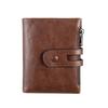 Hot Retro Mens Leather Wallet RFID Anti-theft Brush Head Layer Cowhide Retro Casual Wallet