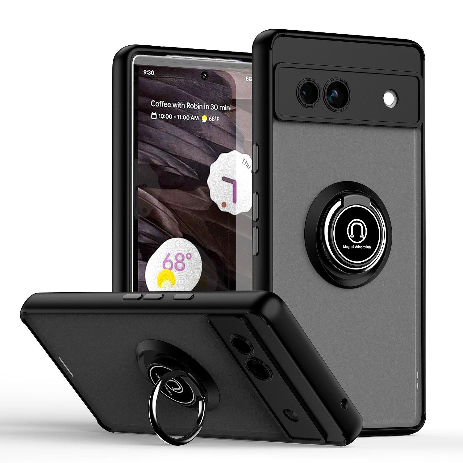 

Для Goole Для Pixel 6A 7A 8A 9A Захисна плівка на камеру Fundas Ударостійкий броньований чохол Для Pixel 7A Тримач для авто Чохол для телефону Кронштейн For Pixel 6A чорний