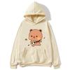 Cute Pretty BuBu Panda in Flowery Head Piece Hoodie DuDu Bear Dancing and Playing with A Guitar Sweatshirt Women Tops