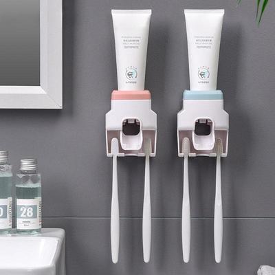 Creative Wall Mount Automatic Toothpaste Dispenser Bathroom Accessories Set Waterproof Lazy Toothpaste Squeezer Toothbrush Holder