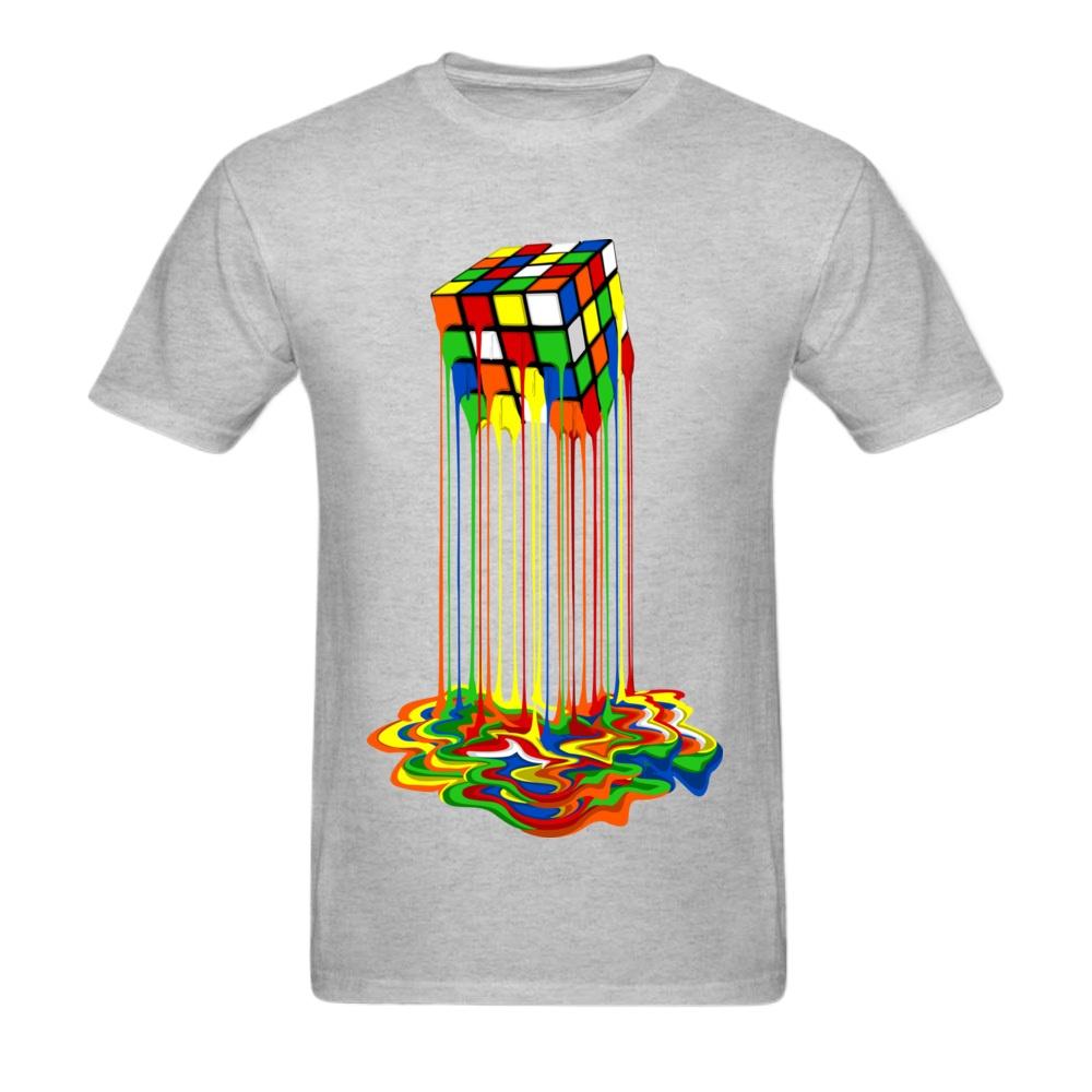 Tshirt Rainbow Abstraction Melted Image Pure Young T-Shirt Best Gift Men Tops Tees Good Quality Tshirt