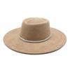Suede Pearl Decorative Concave-Convex Top Hat, Simple Holiday Performance Street Shot Big-Brimmed Top Hat