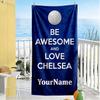 Chelsea Customize Text Beach Towel Super Soft Microfiber Quickdry Fabric Suitable for Sports Travel Swimming Yoga Bathroom Beach And Pool