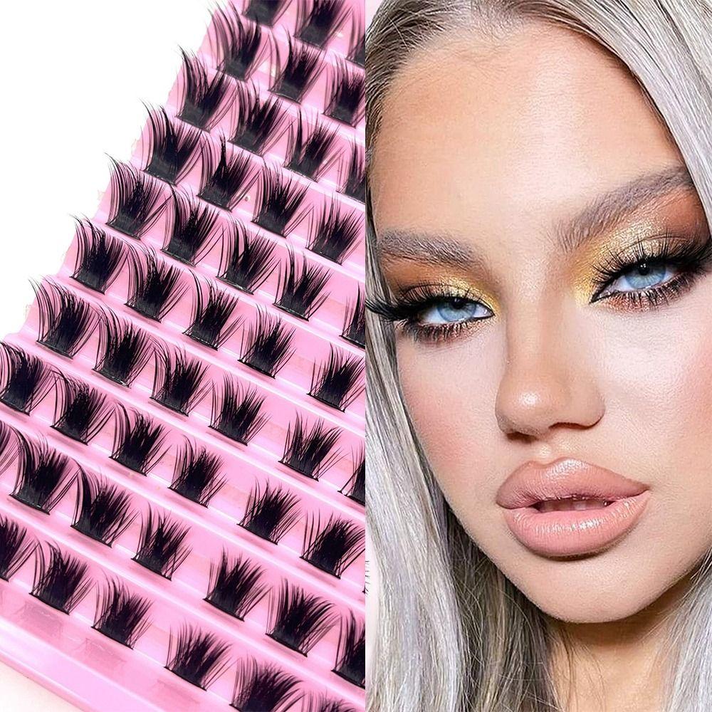 

10 Rows Mixed Length Cluster Lashes Manga Fox Eyelash False Eyelashes Individual Lashes at Home LC16