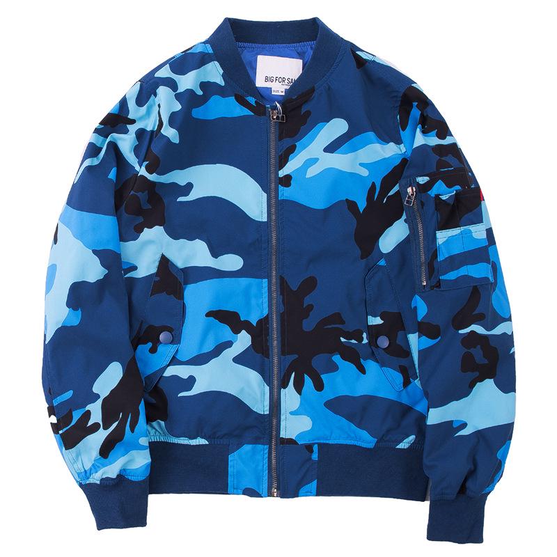 Męska kurtka pilotka MA1 w kamuflażu: Modna kurtka bejsbolowa inspirowana Siłami Powietrznymi USA na jesień/zimę