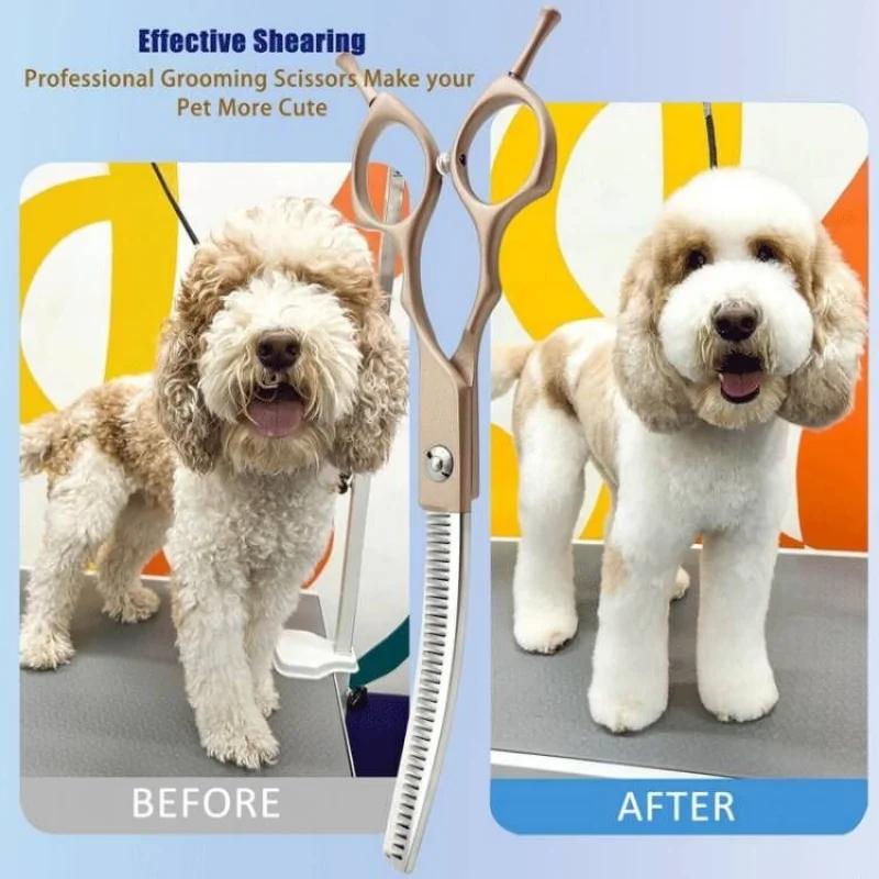 Zahnuté nůžky na stříhání (chunkers) z nerezové oceli pro úpravu psů a koček, lehké, speciálně navržené, potřeby pro úpravu domácích mazlíčků