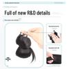 Floral Clip-in Low Bun Hair Tie for Natural, Fluffy Hairstyling