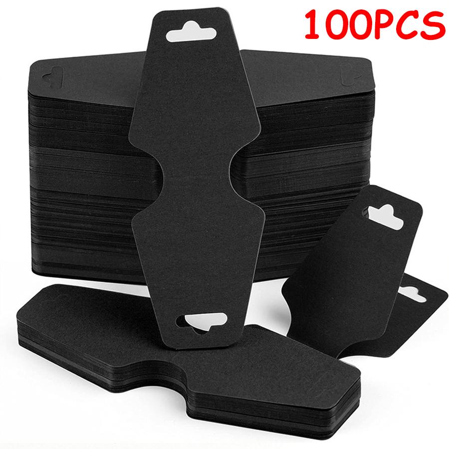 100 Stück 11,9 cm Faltbarer Anhänger für Kleidung Schmuck Haaraccessoires Anhänger 3 Farben erhältlich Beschriftbares Kraftpapier Anhängeetikett