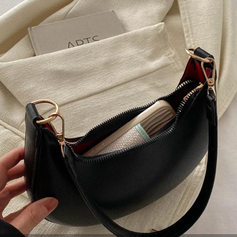 New Fashionable High-end Moon-shaped Baseball Bag Showing Luxury Women's Single Shoulder Bag Underarm Hobo Bag