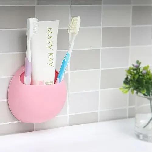 Bathroom Accessories Toothbrush Holder Wall Suction Cups Shower Holder Cute Sucker Toothbrush Holder Suction Hooks Bathroom Set
