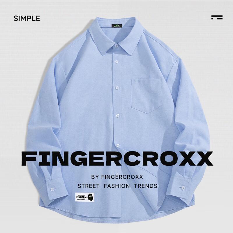 Fingercroxxit Men's Oxford Casual Long Sleeve Shirt