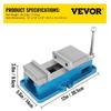 Non Swivel Milling Lockdown Vise 4 Inch Precision Bench Clamp 100mm Width Drill Press Clamp 4 Inch Jaw Opening for Finishing Milling Machines Drilling