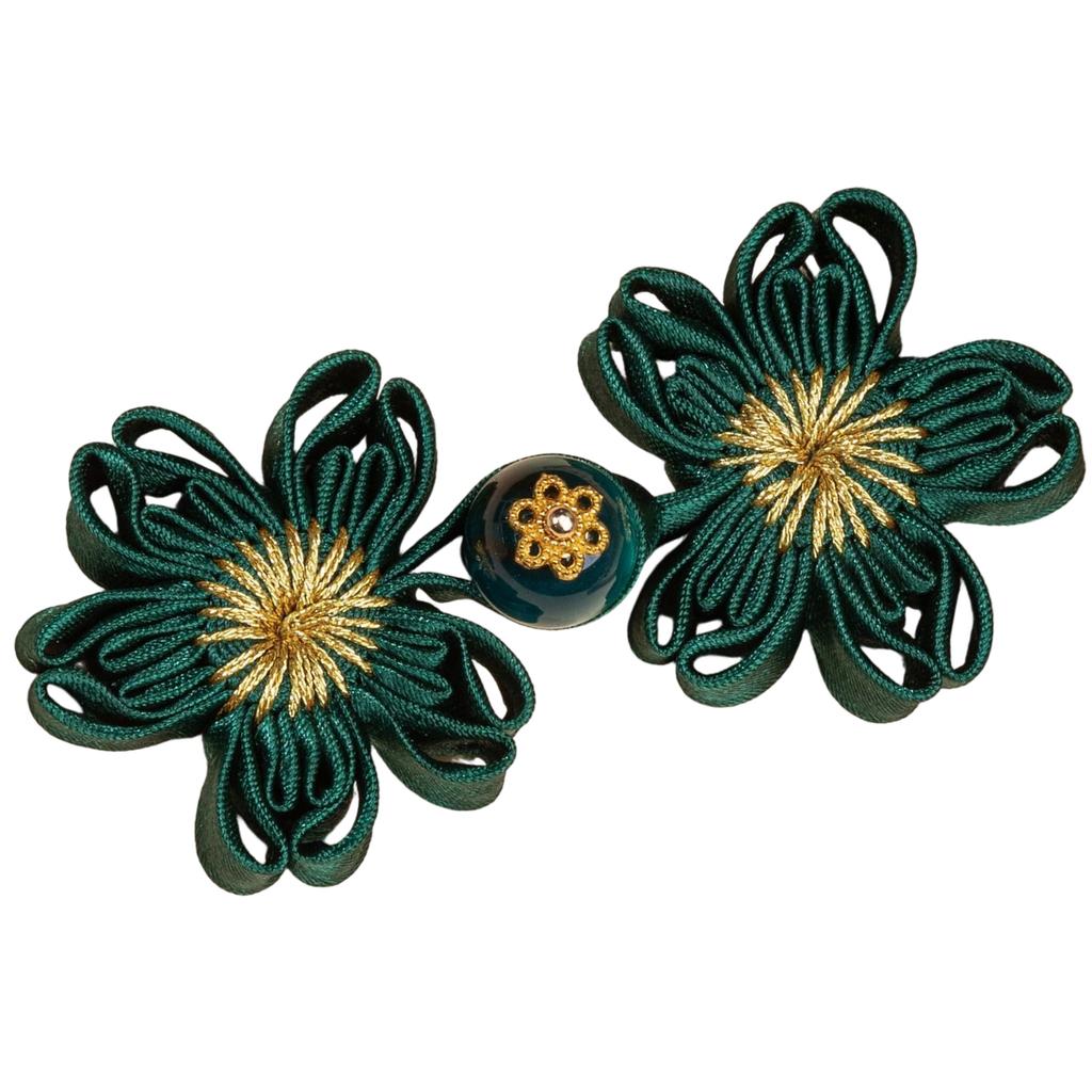 Flower Shape Fabric Cheongsam Button Traditional Chinese Knot Buttons for Dress Cloaks Coat Decorative Sewing Fasteners