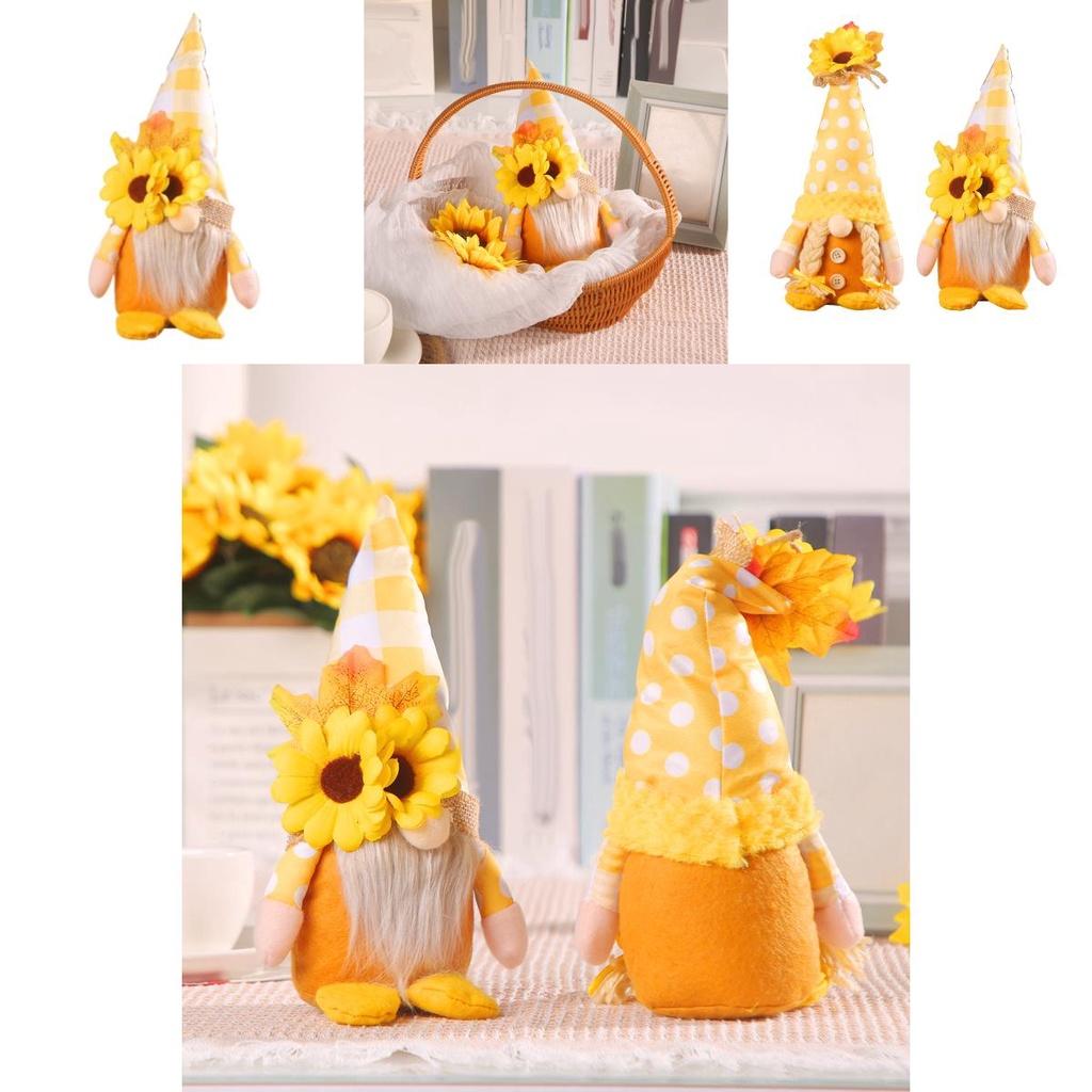 Herbst Sonnenblumen Paar Rentier Puppen Minimalistische Dekorative Plüschfiguren Für Raumdekoration