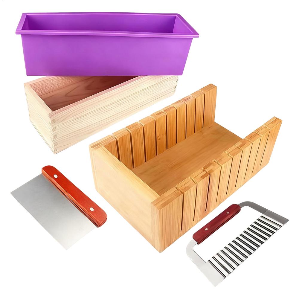 Soap Molds with Cutters Quick Release Mould Craft Supplies 47oz Bar Soap Mold for Fall Thanksgiving Cake Holiday Daily Project