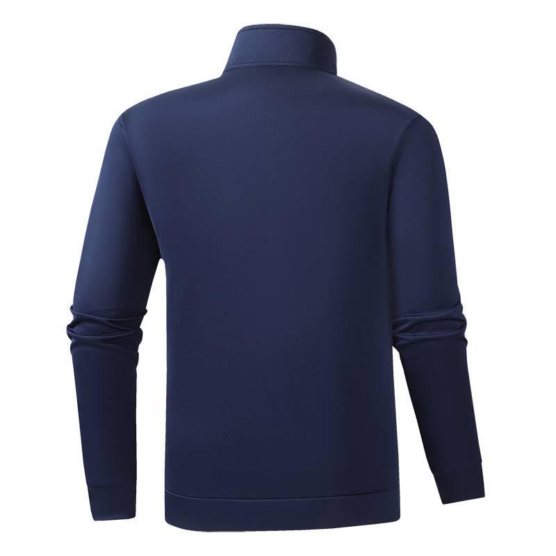 Unisex Stand Collar Zipper Hoodie - Long Sleeve Outdoor Sports Jacket for Autumn/Winter Martial Arts Coaching.
