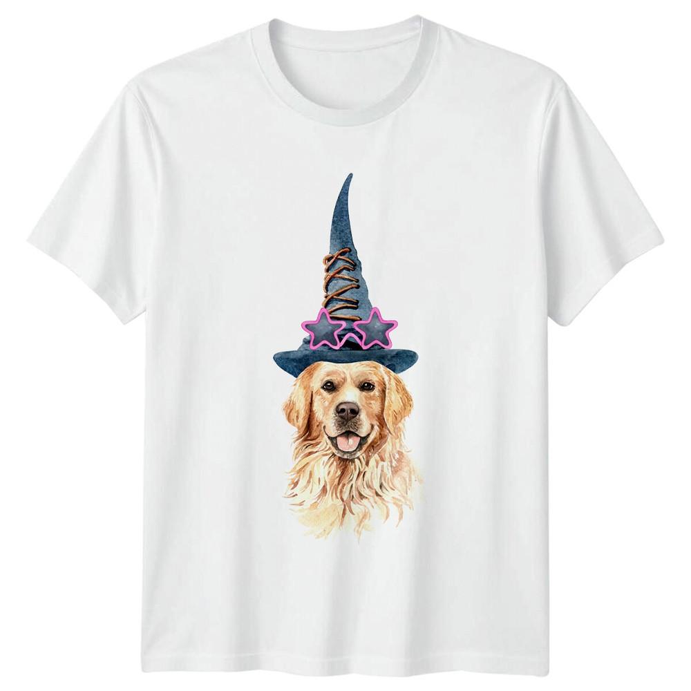 Golden Retriever Dog Halloween Witch Hat Unisexs TShirt S