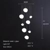 Nordic Minimalist Staircase Chandelier Bubble Glass Light Luxurious Living Room Family Kitchen Restaurant Celing Pendant Lamp