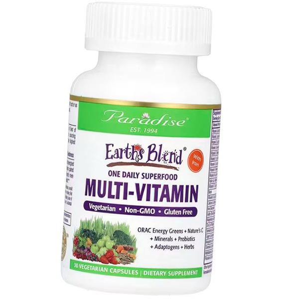 Мультивитаминный комплекс с железом, One Daily Superfood Multi-Vitamin with Iron, Paradise Herbs (36643001)