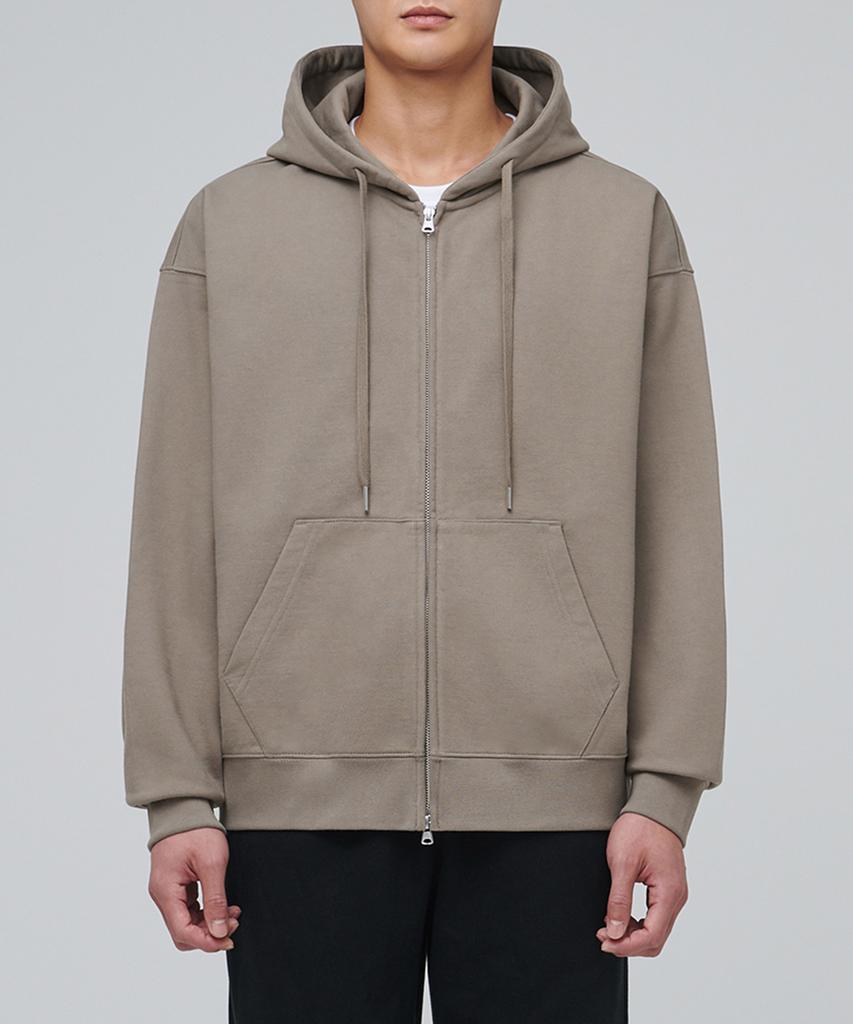 Musinsa Standard Heavyweight Oversized Hooded Sweat Zip-Up [Dusty Beige]