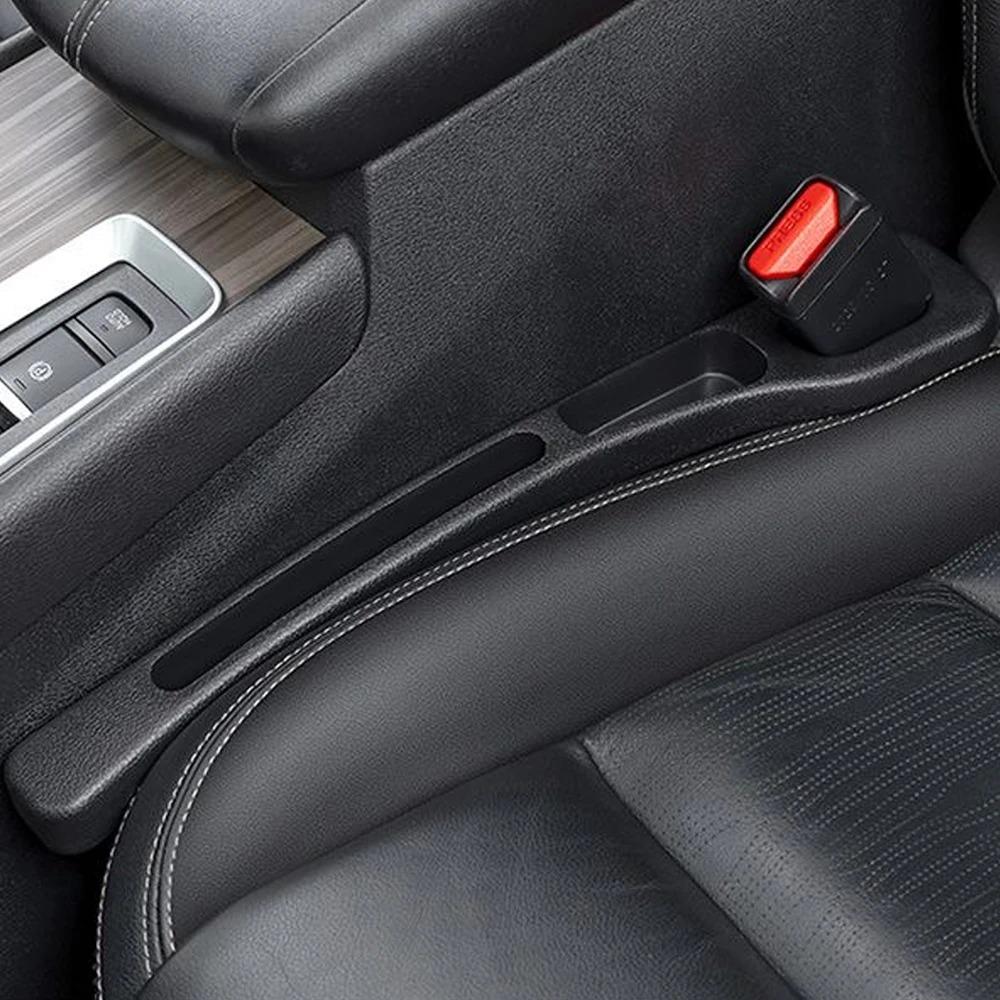 4pc Car Seat Gap Filler Organizer Pu Waterproof Car Seat Gap Plug Strip with 2 Grooves Seat Gap Storage Auto Interior Accessorie