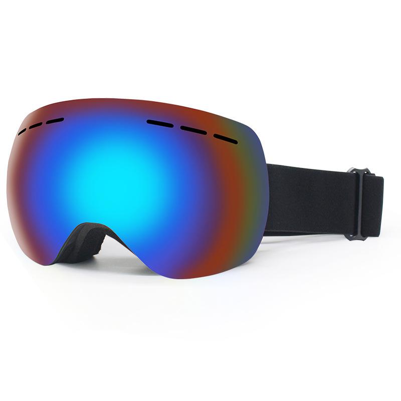 Ski goggles for outdoor snow, high-definition spherical, anti-fog, suitable for snow blind and nearsighted individuals, can be worn over glasses,