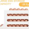 Automatic Rolling Egg Storage Device,Refrigerator Storage box,Space-saving Refrigerator Egg rack,Can Accommodate 28 Egg Storage,
