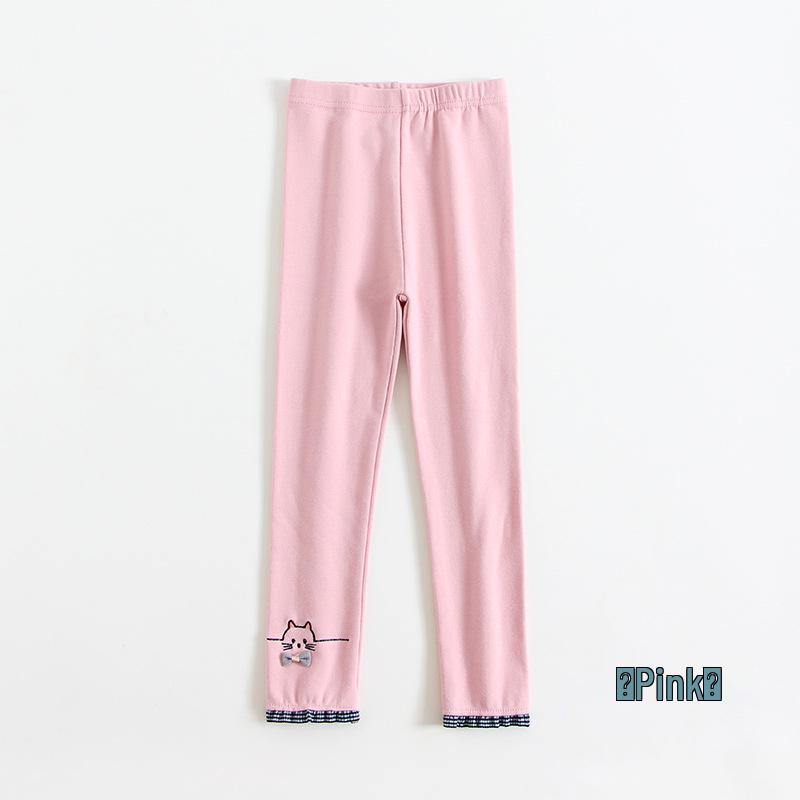 2022 Pure Cotton Cartoon Embroidered Girls' Leggings - Children's Spring/Fall Pants