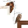 Modern Door Corner Pendant Wooden Animal Door Sign Gate Top Decoration Owl Door Frame  Gift