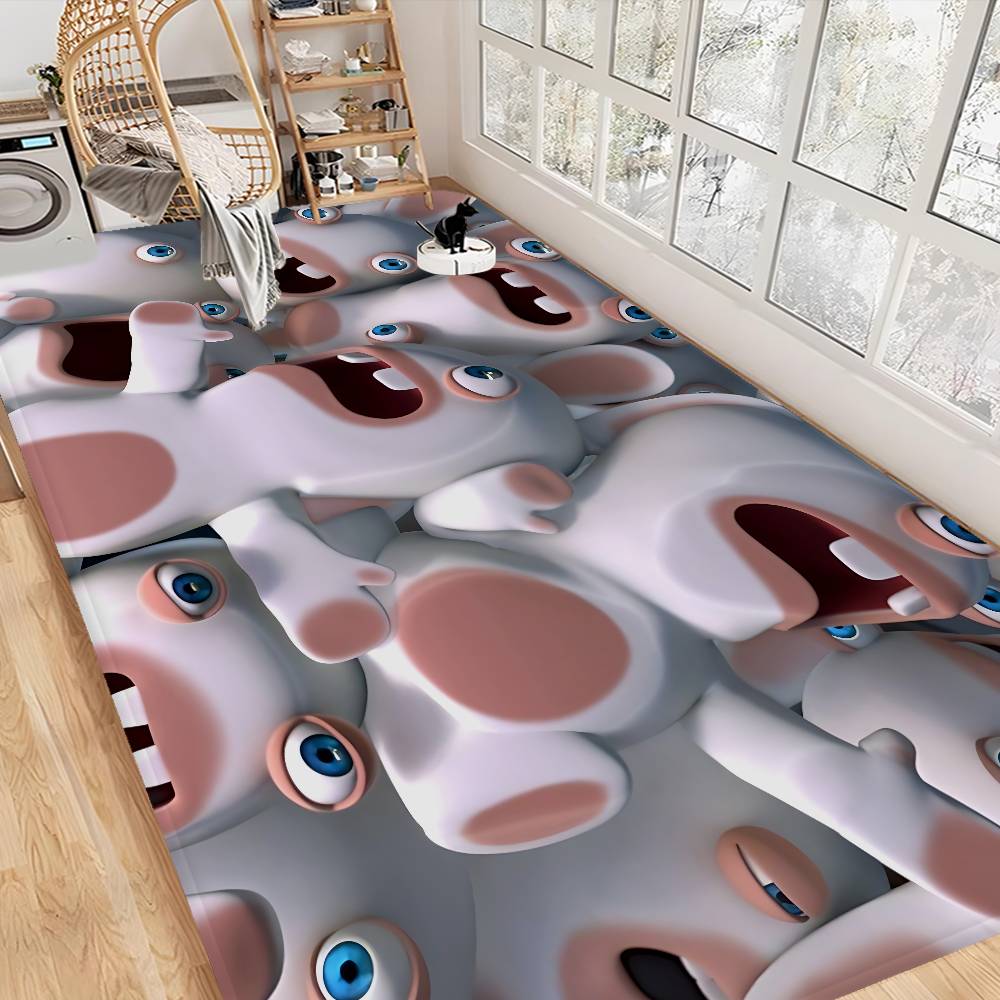 R-Rabbids I-InvasionS Door Mat Anti-slip Absorb Water Long Strip Cushion Bedroon Mat Bedside Mats