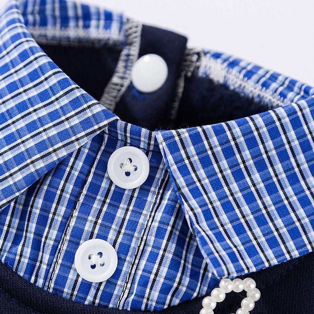 Cat Gown Soft Cat Bowknot Dress Cute Preppy Style Pet Princess Skirts Shirt Collar Creative Puppy Pleated Skirt Pet Party