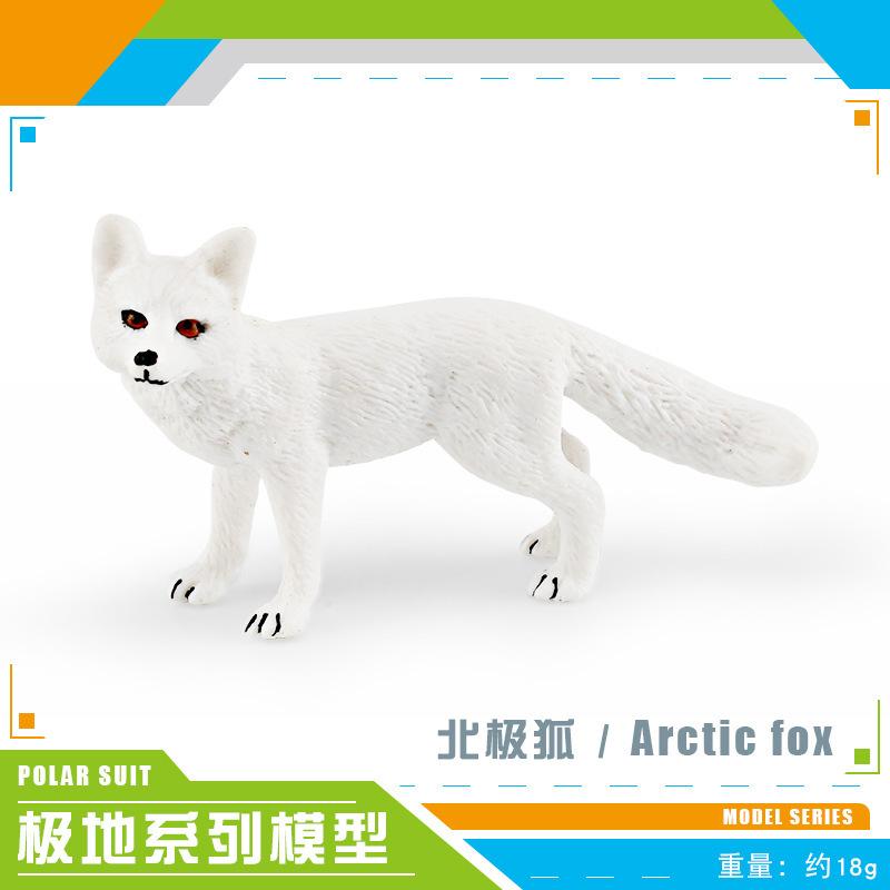 Simulation Polar Animal Set Model Arctic Rabbit White Fox Polar Bear Beluga Whale Seal White Owl Static Ornament