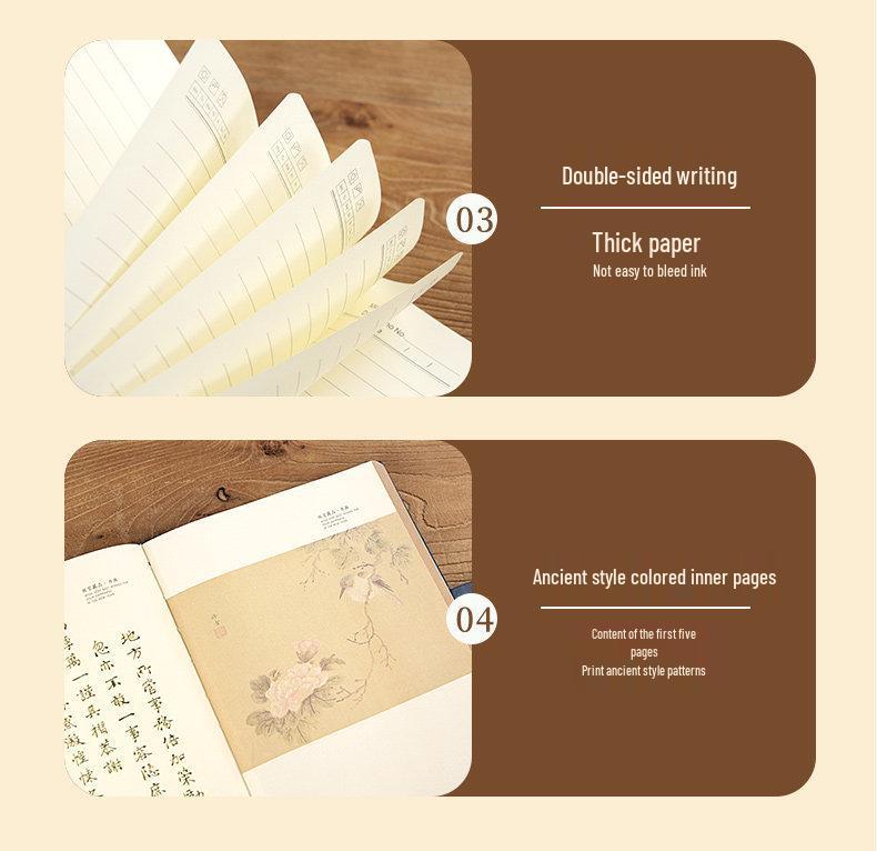 Premium Guochao Gift Set: Thick Custom Notebook for Business & Creative Meetings
