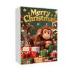 Advent Calendar Resist Monkey Wearing Christmas Hat Design 24-Day Countdown Festive Family Activity Calendar