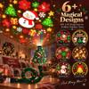 Christmas Projector Light Plug and Play LED Night Light with 6+ Patterns for Home Holiday Party Decoration