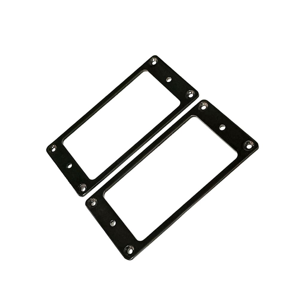 2Pieces Electric Guitar Metal Humbucker Pickup Mounting Rings with Screws Flat Frame Guitar Replacement Accessories