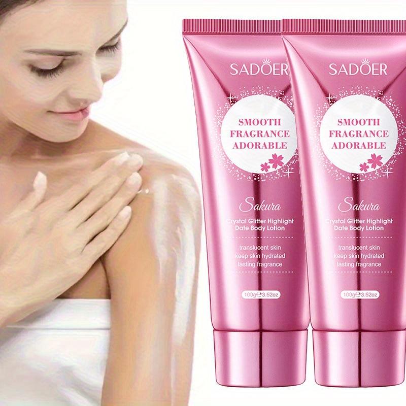 Cherry Blossom Moisture Crystal Glow High Gloss Dating Cherry Blossom Scent Body Lotion Deep Moisturizing Hydrating Body Lotion