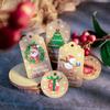 Santa Claus Wrapping Supplies Xmas Decoration Hang Tags Christmas Labels Kraft Tag Gift Wrapping