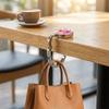 Porta borsa da tavolo portatile, gancio per borsa con motivo in marmo, design pieghevole, gancio per portamonete, uso da viaggio