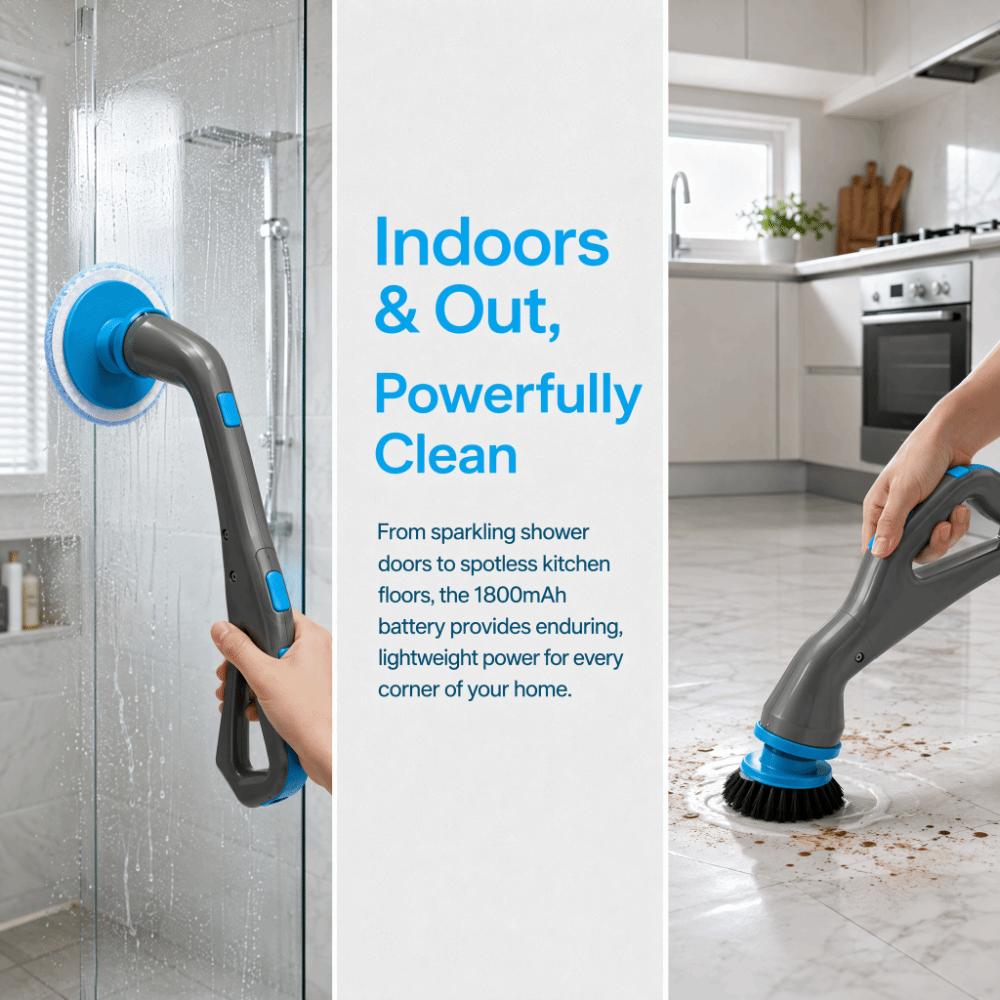 Convenient Electric Cleaning Brush Portable Turbo Scrub Cleaning Brush  Household