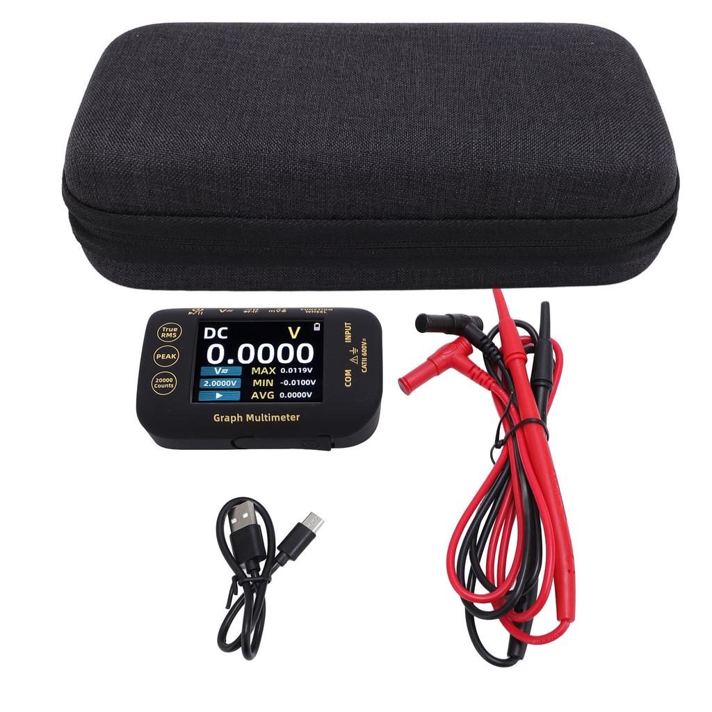 PV Digital Multimeter 20000 Counts 2.8 Inch TFT Screen Rechargeable Graphical Multimeter Photovoltaic Electrical Tester