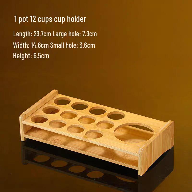 Bamboo Shot Glass Holder & Decanter Rack Set